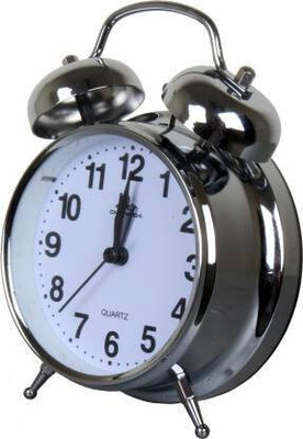 TinyTales Analog Silver Clock