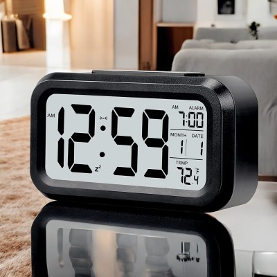 omkarzone Digital Black Clock