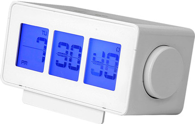 NXZ Digital White Clock