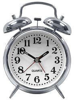 FIVANIO Analog Silver Clock