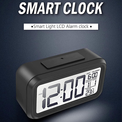 VOLTegIC Digital Black Clock