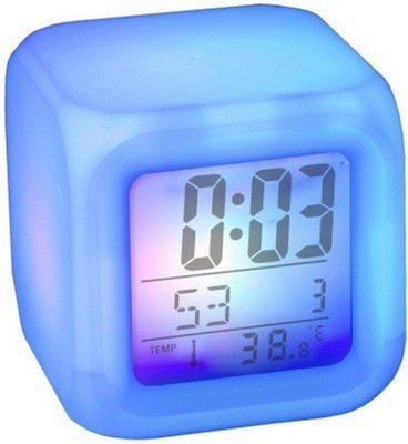 kiros Digital Digital Color Change Led Alarm Clock Calendar Temperature Desktop Digital Clocks Table Backlight Light Decoration Clock Clock
