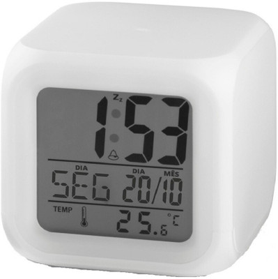 kiros Digital Digital multiple colour, LED Color Changing Digital Alarm Calendar Temperature Glowing Clock Clock