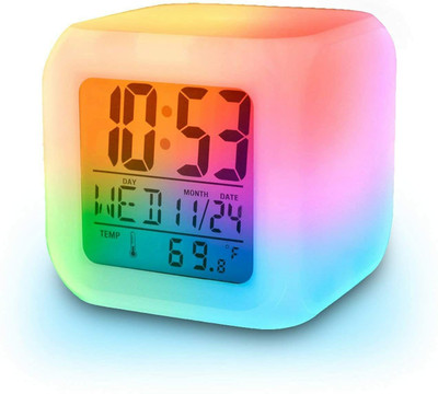 TECHZAGE Digital Multicolor Clock