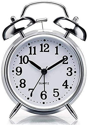 GORMERY Analog Silver Clock