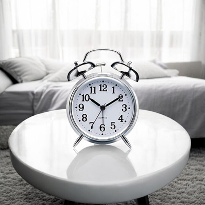omkarzone Analog Silver Clock
