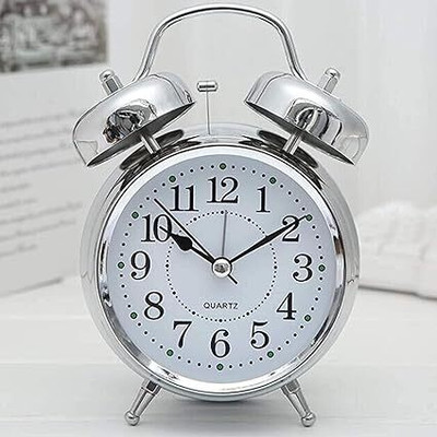 JBM ENTERPRISE Analog-Digital Silver Clock