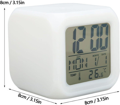 RHONNIUM Digital White Clock