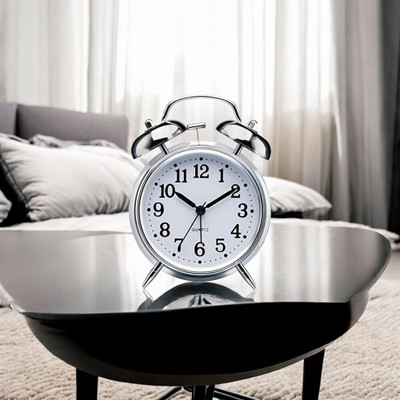 omkarzone Analog Silver Clock