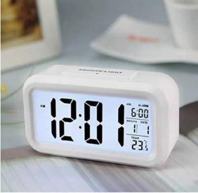 karan Digital White Clock