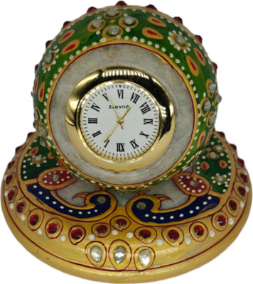 Krafts & Kreations Analog Marble Round 10 cm Multicolor Clock