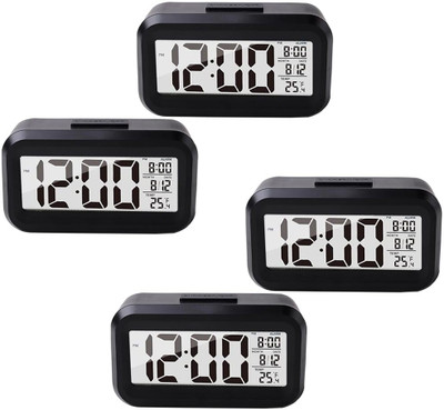 KUBER INDUSTRIES Digital Black Clock