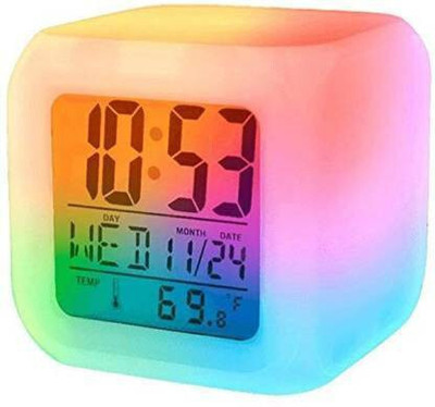 omkarzone Digital White Clock