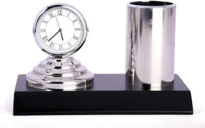 Nxz Digital Analog Silver Clock