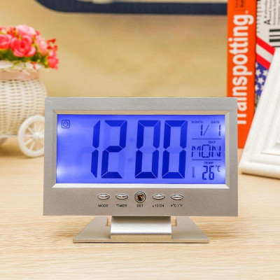 ASTOUND Digital Silver Clock