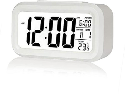 AERYS Digital Date & Temperature Alarm Table Clock for Students, Home, Office Clock