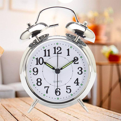 Prim Enterprise Analog Silver Clock