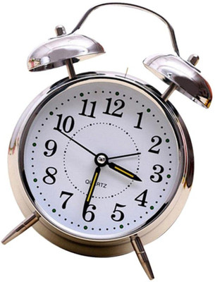 RHONNIUM Analog Silver Clock