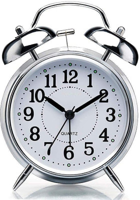 Voltegic Analog Silver Clock
