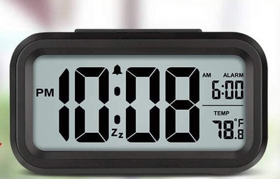 VOLTegIC Digital Black Clock