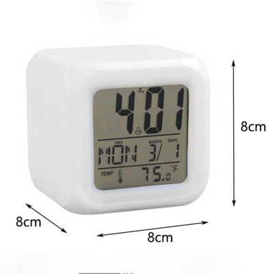 RHONNIUM Digital White Clock