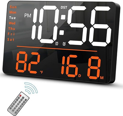 VGmax Digital Black Clock