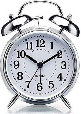 EUHOMI Analog Silver, White Clock