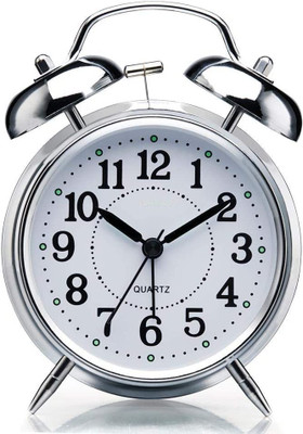 Dwiza Enterprise Analog Silver Clock
