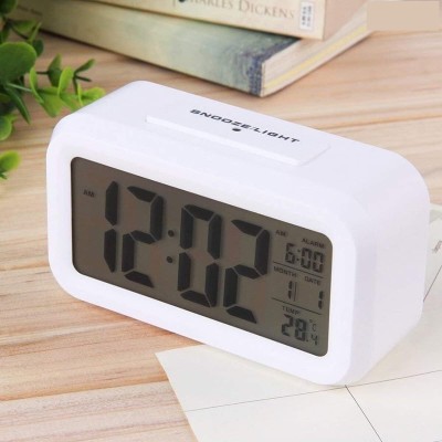 GVJ TRADERS Analog-Digital White Clock