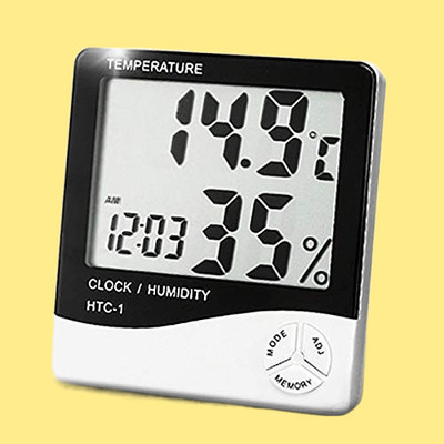 YOGI-TECH Digital White Clock