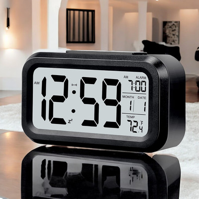omkarzone Digital Black Clock