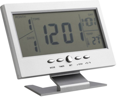 ASTOUND Digital Silver Clock