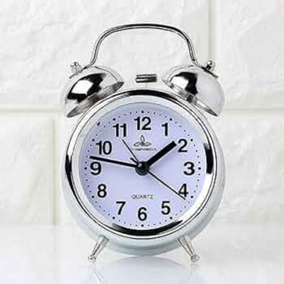 SHIVTRADRE Analog Silver Clock
