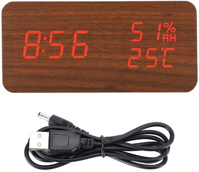 Temix Digital Brown Clock