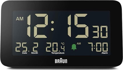 Braun Digital Black Clock