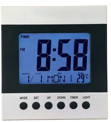 Temix Digital Black Clock