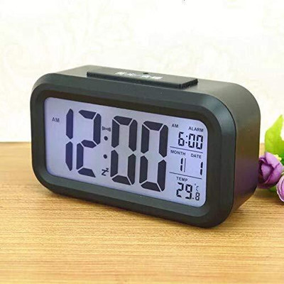 RHONNIUM Digital Black Clock