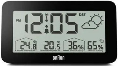 Braun Digital Black Clock
