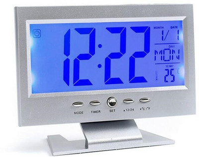 ASTOUND Digital Silver Clock
