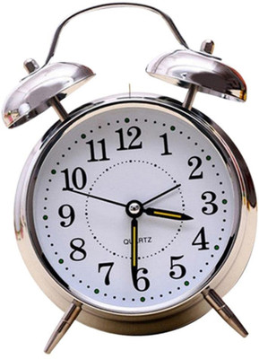 SHIVTRADRE Analog Silver Clock
