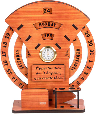 HOMESTIC Analog Brown Clock