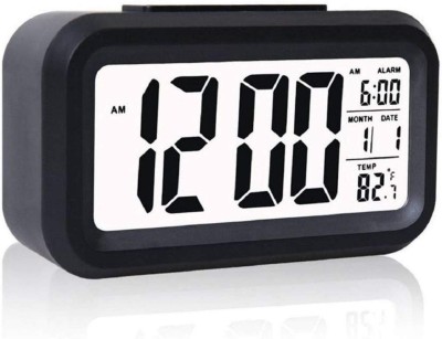 Aider Digital 10 cm X 16 cm Wall Clock(Black, With Glass, Musical)