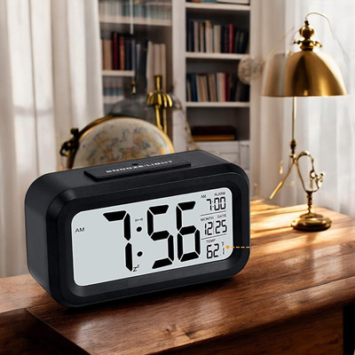 omkarzone Digital Black Clock