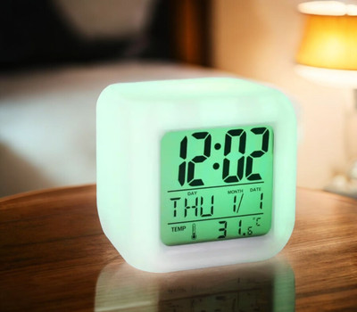 omkarzone Digital White Clock