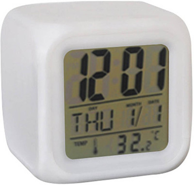 Global Gifts Digital White Clock