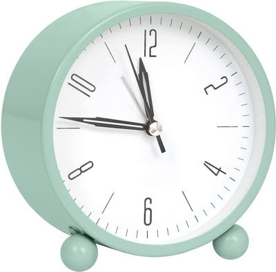 VVG TRADERS Analog Non-Ticking with Night Light- Battery Powered Simple Design for Home Clock