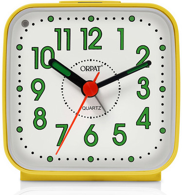 ORPAT Analog Yellow Clock
