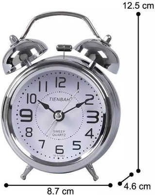 ADSTRUM ENTERPRISES Analog-Digital Silver Clock