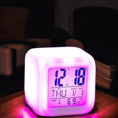 omkarzone Digital White Clock