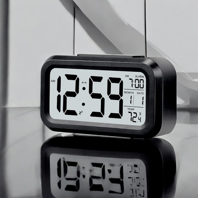 omkarzone Digital Black Clock